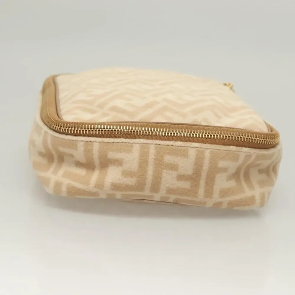 Fendi Zucca Vanity Pouch Beige